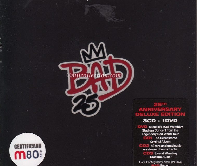 Bad 25 Anniversary Deluxe Edition – 3 CD + 1 DVD Box Set – 2012 (Portugal)