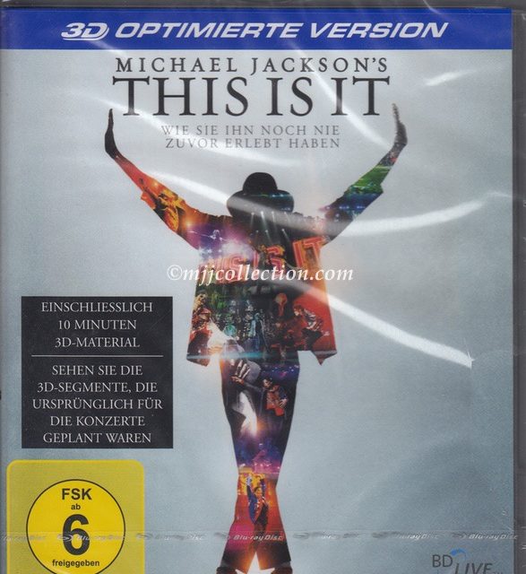 This Is It – 3D Enhanced Edition – Promotional – Blu-ray Disc (Germany)