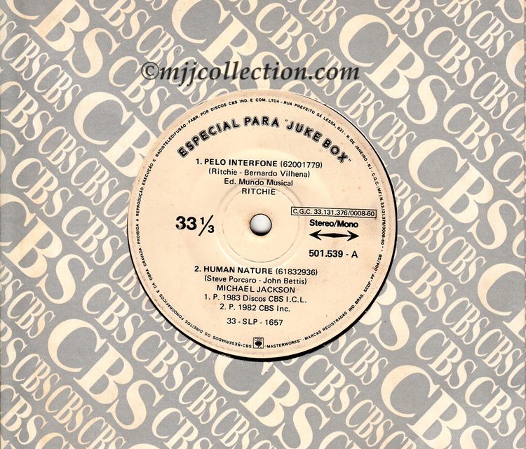 Human Nature – Various – Especial Para Jukebox – 7″ Single – 1983 (Brazil)
