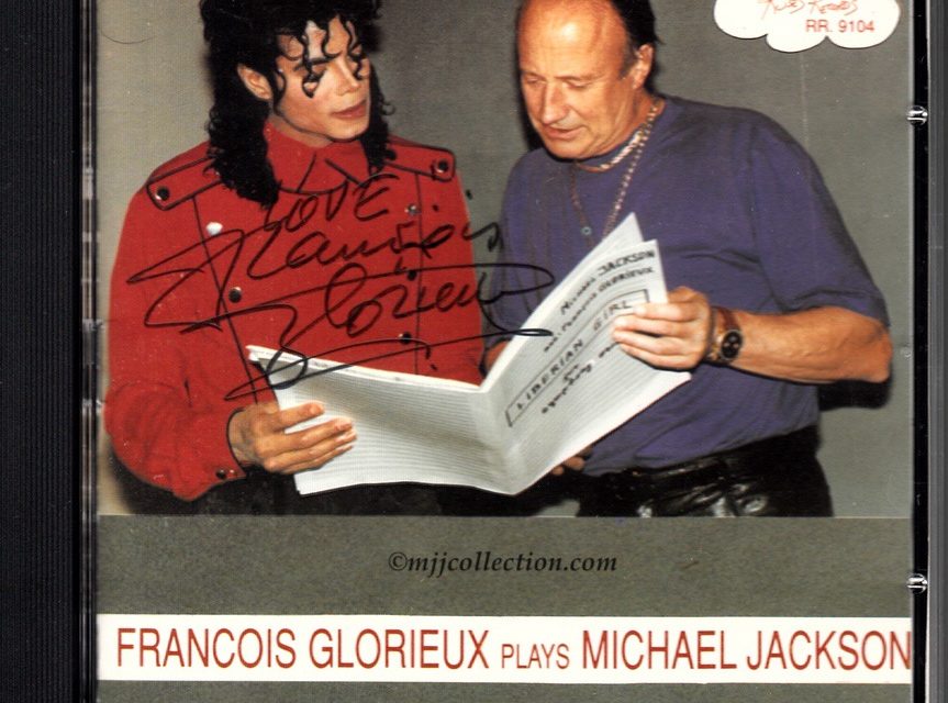 Francois Glorieux plays Michael Jackson – Signed by Francois Glorieux – CD Album – 1988 (Belgium)