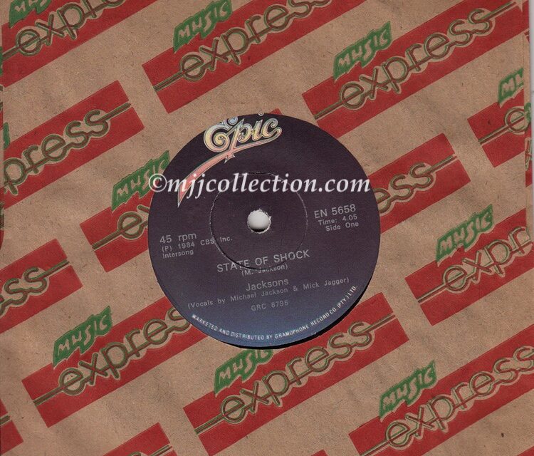 State Of Shock – Jacksons – 7″ Single – 1984 (Zimbabwe)
