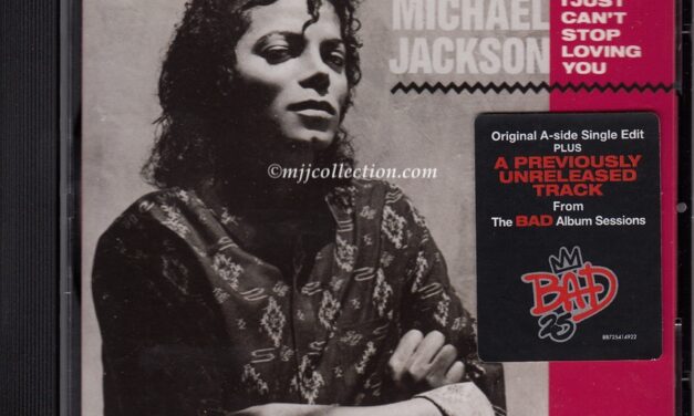 I Just Can’t Stop Loving You – Bad 25 Issue – CD Single – 2012 (Australia)